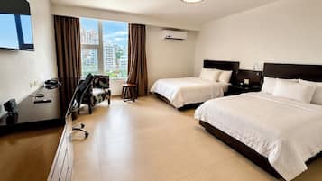 Deluxe Twin Room, City View | In-room safe, desk, soundproofing, iron/ironing board