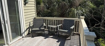 Hear the waves, steps to beach!  Huge 6BR/5BA, pool access, golf views, 2 decks!