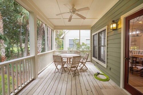 Hear the waves, steps to beach!  Huge 6BR/5BA, pool access, golf views, 2 decks!