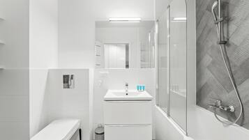 Hair dryer, towels