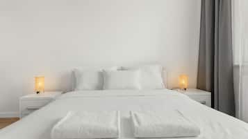 Iron/ironing board, WiFi, bed sheets