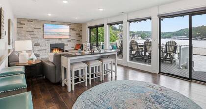 Lakefront Main Channel Home with Private Dock, 2 Slips, Big Views & Garage Parking