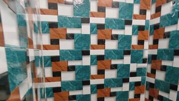 Shower, towels, soap