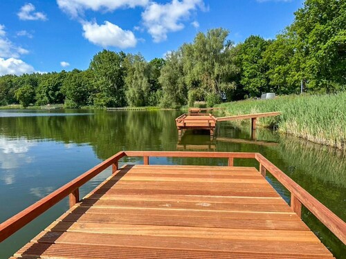 Centrally located chalet in a park with pool