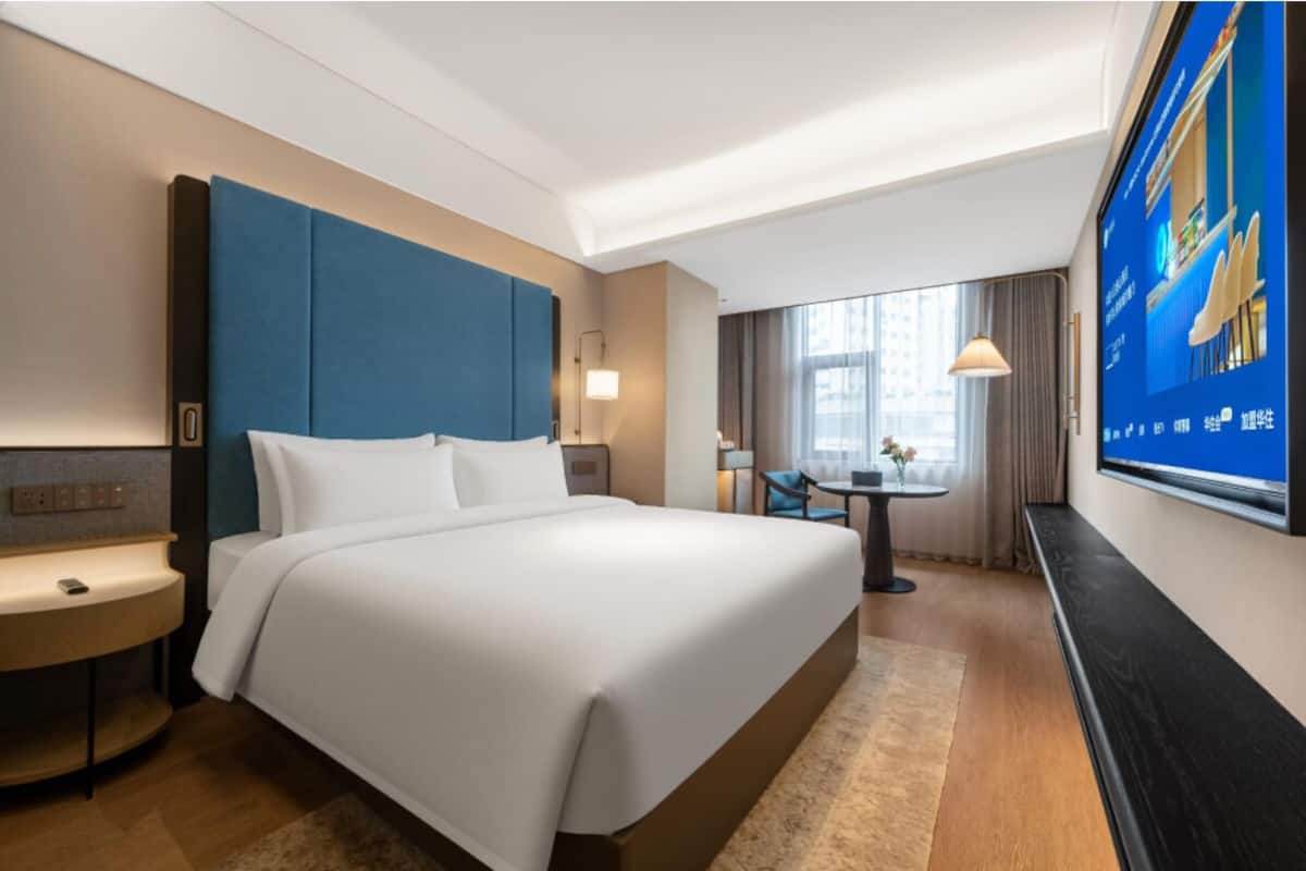 Deluxe Single Room, 1 King Bed, Air conditioning, City View | Premium bedding, down duvets, pillow-top beds, free minibar