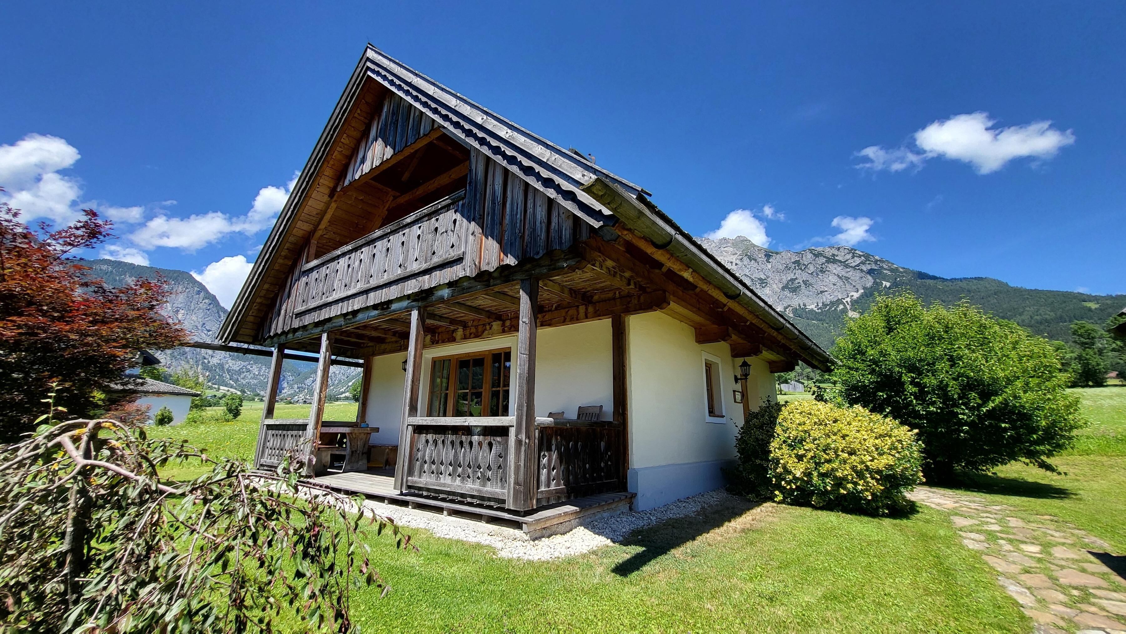 Main view of the building in summer