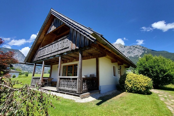 Main view of the building in summer