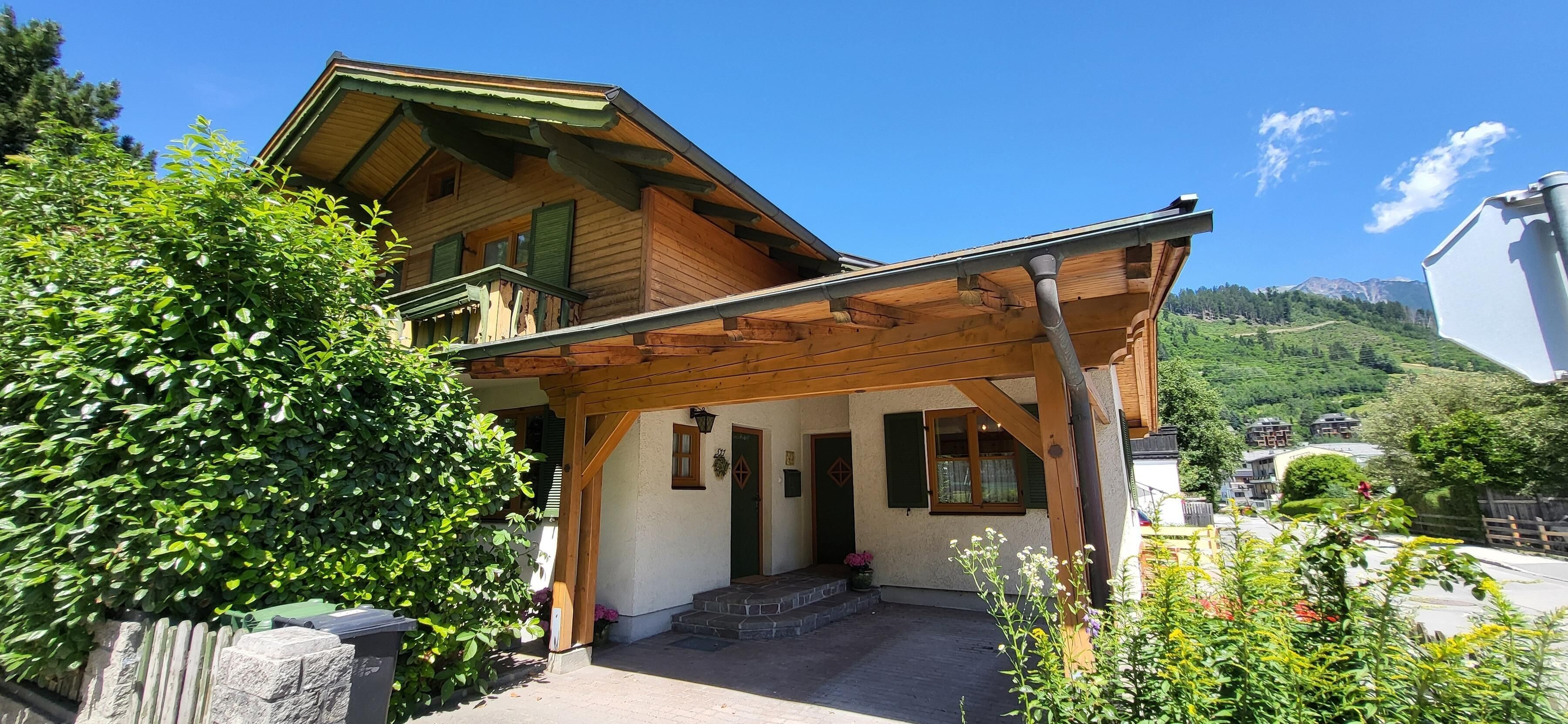 Main view of the building in summer