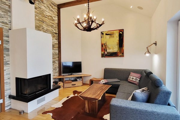 Living room with a sofa and a TV