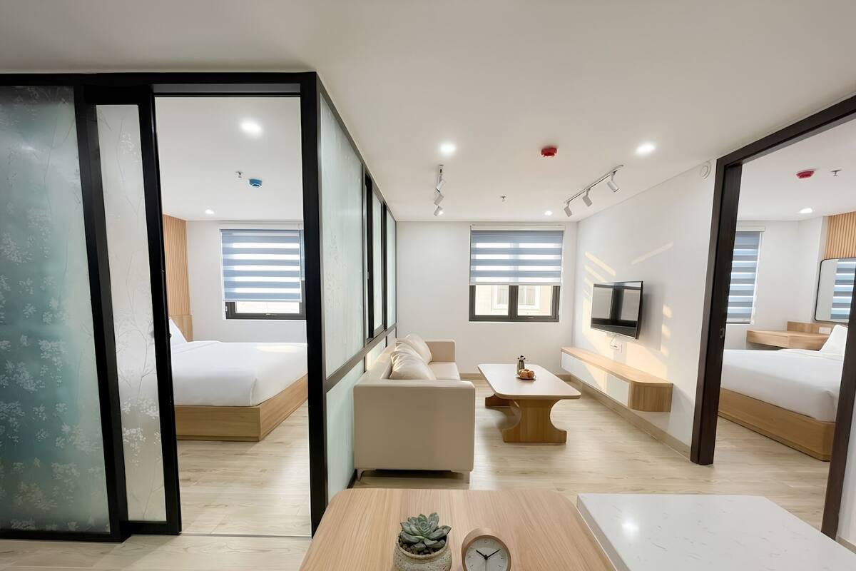 Apartamento, 2 habitaciones, cocina | Minibar, escritorio, espacio para trabajar con un portátil y wifi gratis