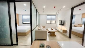 Apartamento, 2 habitaciones, cocina | Minibar, escritorio, espacio para trabajar con un portátil y wifi gratis