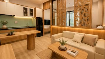 Apartment, 1 Bedroom, Balcony, City View | Private kitchen