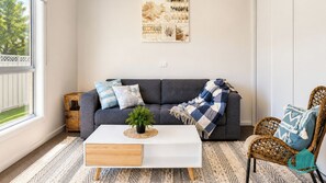 Living area - Between the Blue Studio - lake and beach perfection! (Blacksmiths)