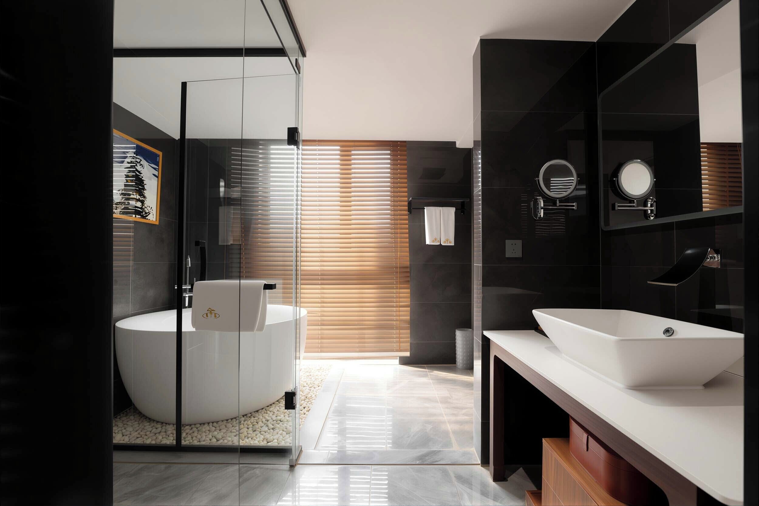 City Double Room | Bathroom | Free toiletries, hair dryer, slippers, towels