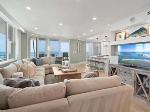 TV - Beachfront 3BR/3BA condo with pool, WiFi, and heated outdoor pool. (Marco Island)