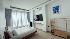 Kamar Double Deluks, pemandangan kebun | Tirai kedap cahaya, kedap suara, dan Wi-Fi gratis