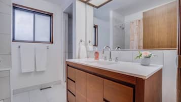 Hair dryer, towels