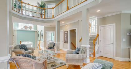 Walk to Beach! Spacious Surf City Escape
