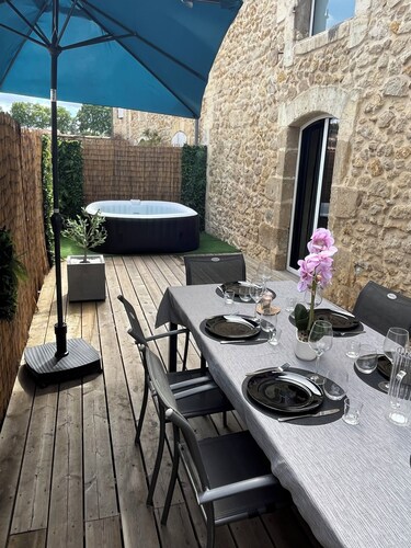 Maison élégante 100m2, jacuzzi privatif & jardin