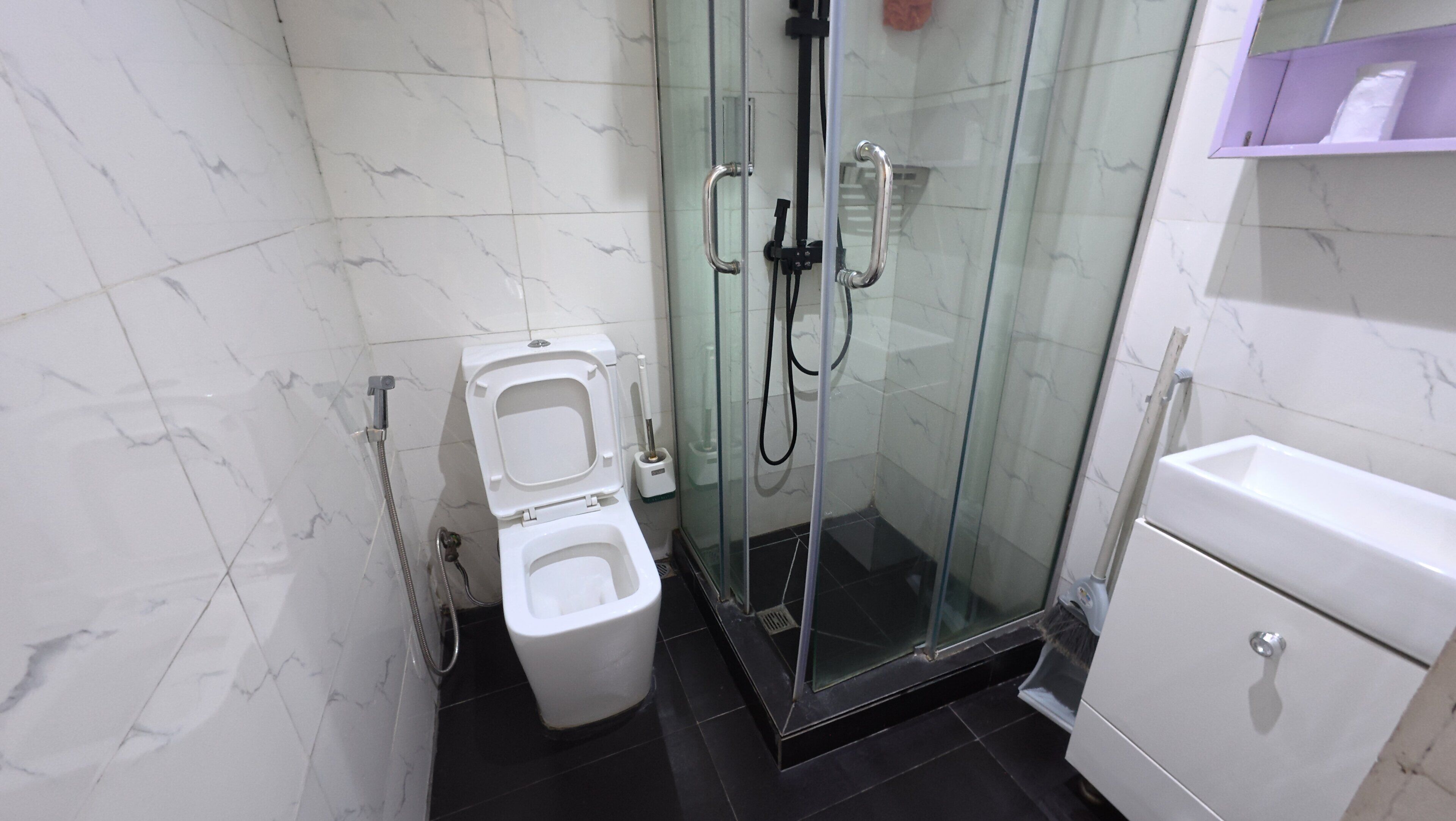 Towels, soap, toilet paper