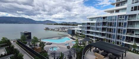 Outdoor pool, a heated pool