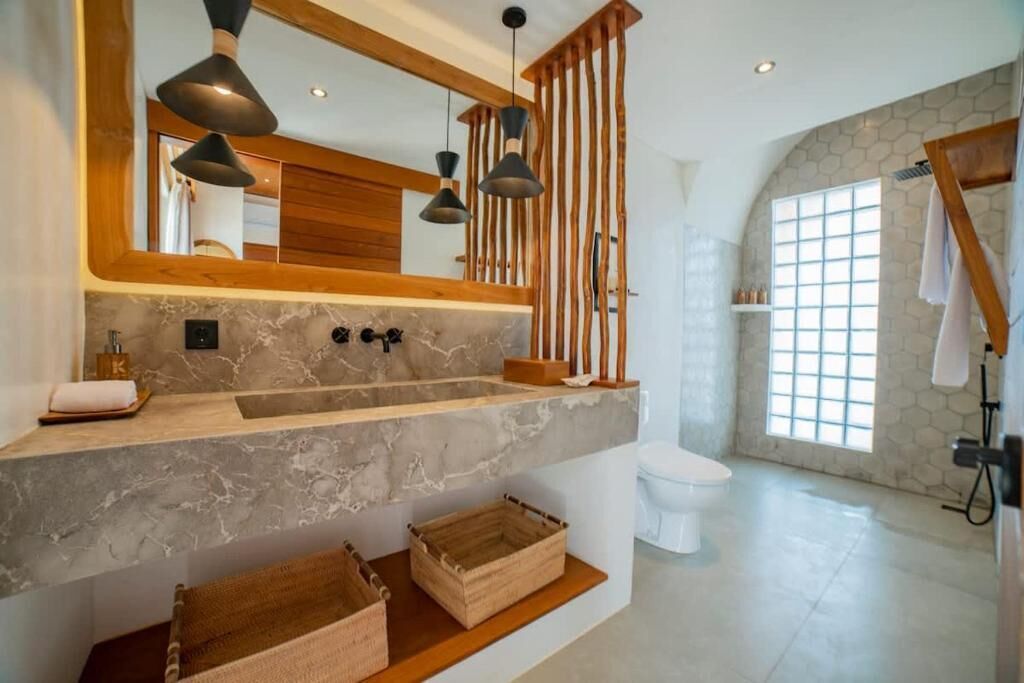 Deluxe Villa, 2 Bedrooms, Patio | Bathroom | Shower, hair dryer, towels, soap