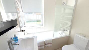 Hair dryer, towels