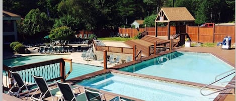 Piscine intérieure, piscine extérieure