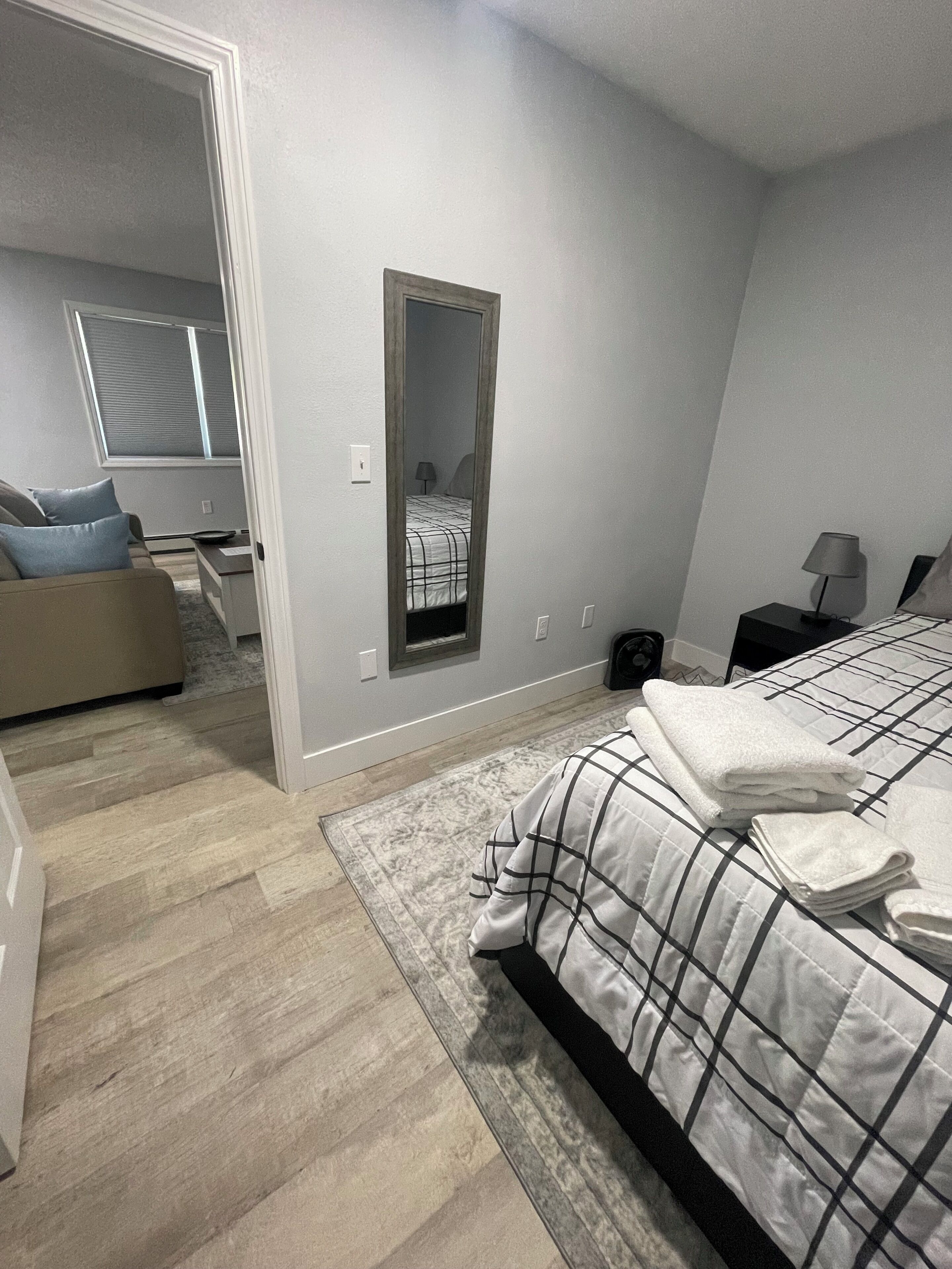 2 bedrooms, iron/ironing board, WiFi, bed sheets