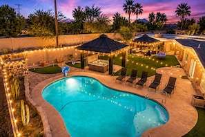 Outdoor pool, a heated pool - 50% OFF Scottsdalestays 11BR The Royal Palms Estate-Big Pool, Spa, Pickleball. (Phoenix)