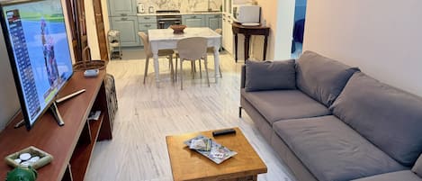 Télévision, lecteur de DVD, livres