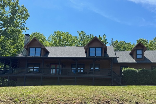 Front view with the wrap around deck