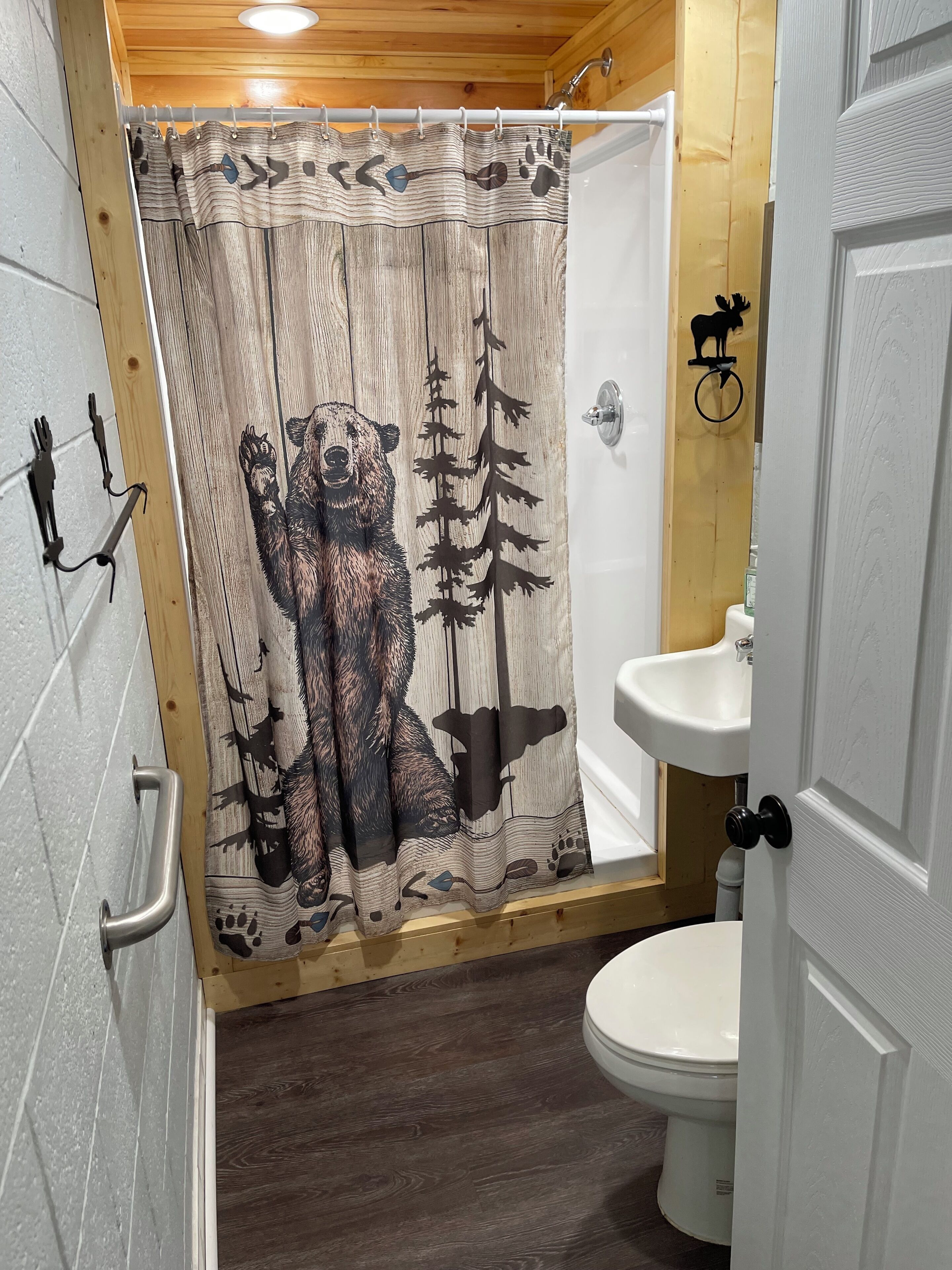 Shower, toilet paper