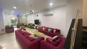 Villa, Balcony, Garden View | Living area