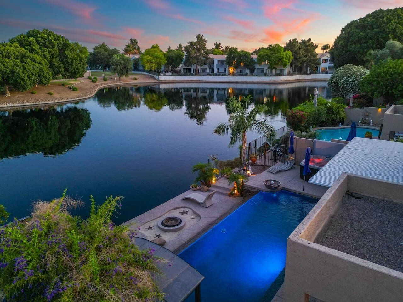 A heated pool