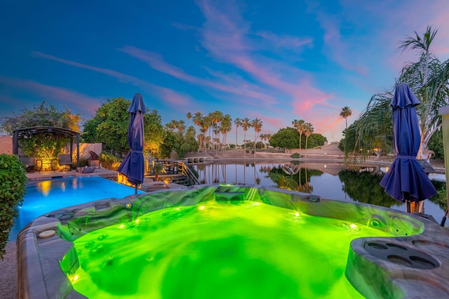 A heated pool