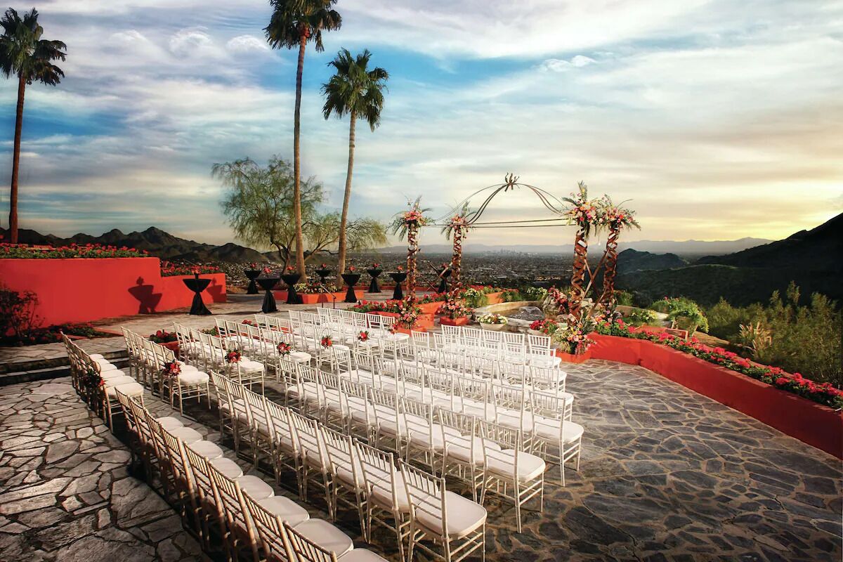 Outdoor banquet area