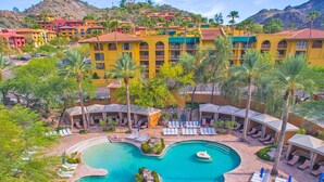 A resort with a large pool, multiple lounge areas, and a mountainous backdrop. - 2 Queen Beds 1BR Suite, Hilton Phoenix Tapatio Cliffs, 7 Pools, Spa - 2 Units (Phoenix)