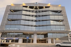 A modern building with the name 'AL SHAHBA' prominently displayed. - AL Shahba AL Faiha Hotel (Jeddah)
