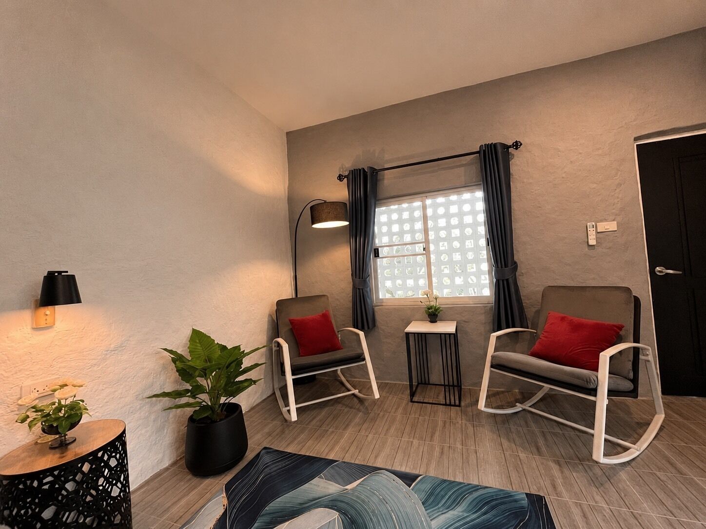 Premium bedding, pillow-top beds, desk, laptop workspace