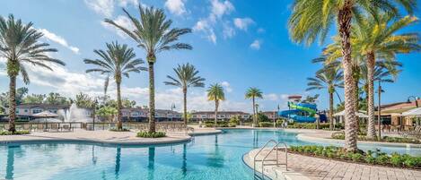 2 outdoor pools, pool umbrellas, sun loungers