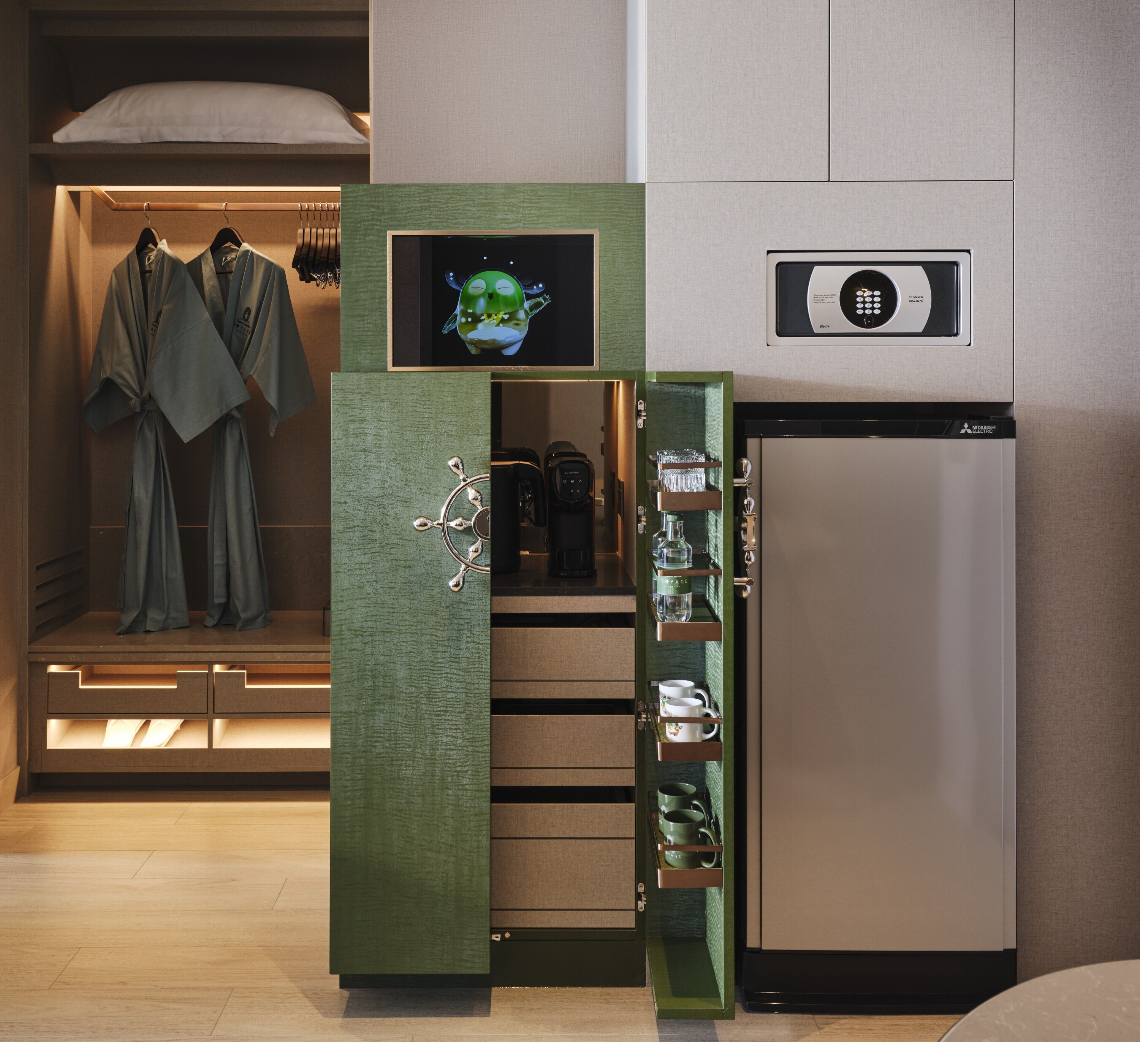 Deluxe eenpersoonskamer, uitzicht op zee | Interieur