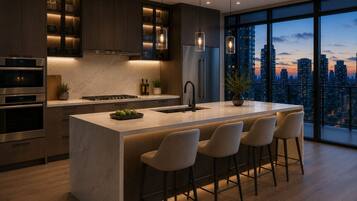Apartment, City View | Private kitchen