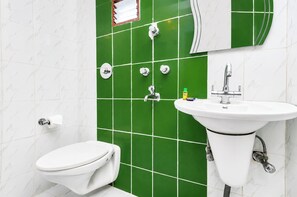 Shower, rainfall showerhead, slippers, towels - Hotel The P Resort  (Bhubaneswar)