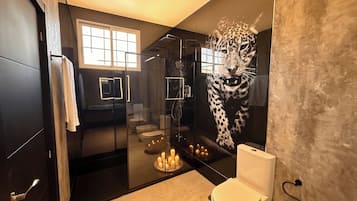 Doppelzimmer | Badezimmer | Dusche, kostenlose Toilettenartikel, Handtücher, Toilettenpapier