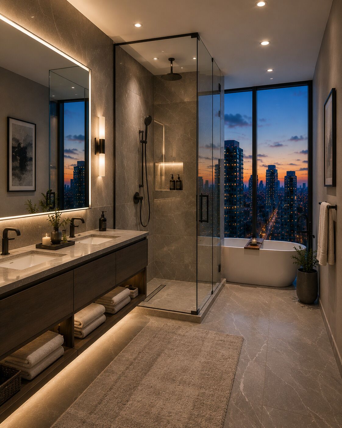 Appartement, vue ville | Salle de bain