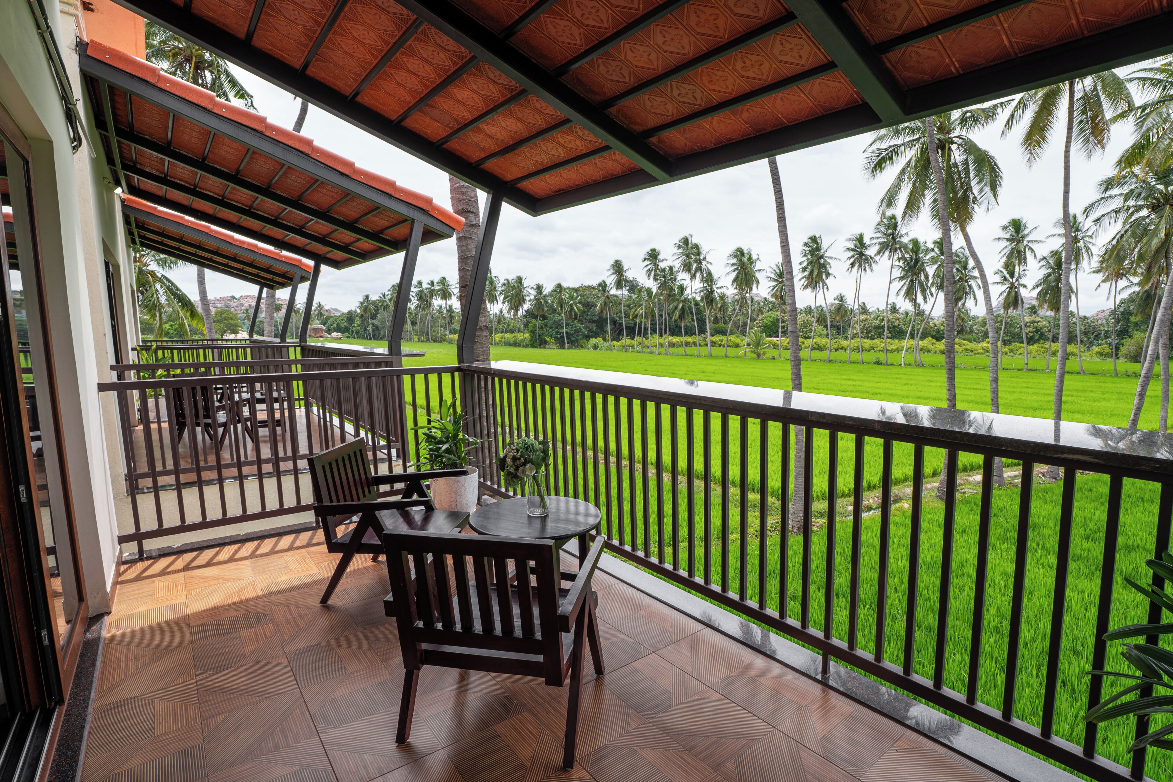 Luxury Double Room, Balcony, Mountain View | Outdoor dining | Breakfast, lunch and dinner served