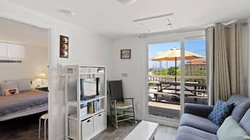Smart TV, DVD player, books