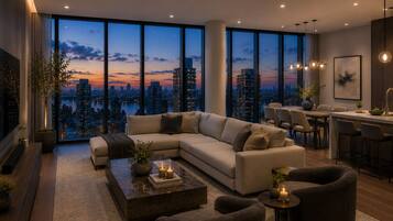 Apartment, City View | Living area