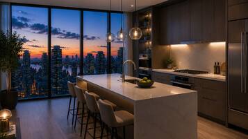 Apartment, City View | Private kitchen